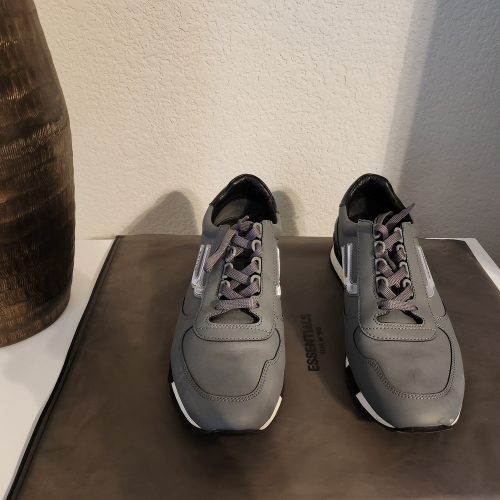 Bally Gray Sneakers with Suede Upper and Cushioned Midsole